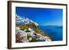 Santorini, View of Fira Town with Volcano-Maugli-l-Framed Photographic Print