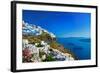 Santorini, View of Fira Town with Volcano-Maugli-l-Framed Photographic Print