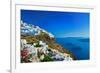 Santorini, View of Fira Town with Volcano-Maugli-l-Framed Photographic Print