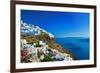 Santorini, View of Fira Town with Volcano-Maugli-l-Framed Photographic Print