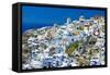 Santorini - View of Oia Town-Maugli-l-Framed Stretched Canvas