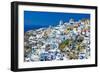 Santorini - View of Oia Town-Maugli-l-Framed Photographic Print