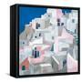 Santorini7x7-Ana Rut Bre-Framed Stretched Canvas