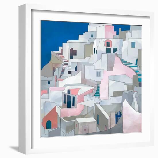 Santorini7x7-Ana Rut Bre-Framed Giclee Print