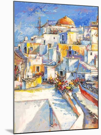 Santorini-Luigi Florio-Mounted Art Print