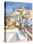 Santorini-Luigi Florio-Stretched Canvas