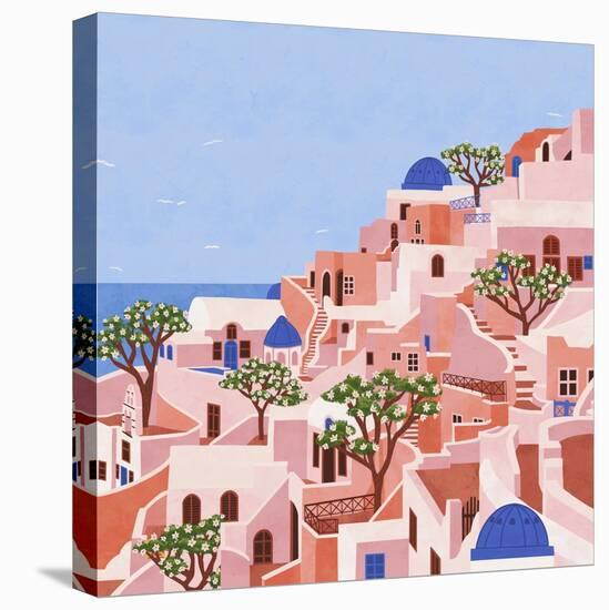 Santorini-Ceyda Alasar-Stretched Canvas