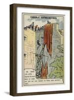 Santos-Dumont Being Rescued after His Airship Crashed onto a House in Passy During a Test Flight-null-Framed Giclee Print