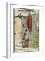 Santos-Dumont Being Rescued after His Airship Crashed onto a House in Passy During a Test Flight-null-Framed Giclee Print