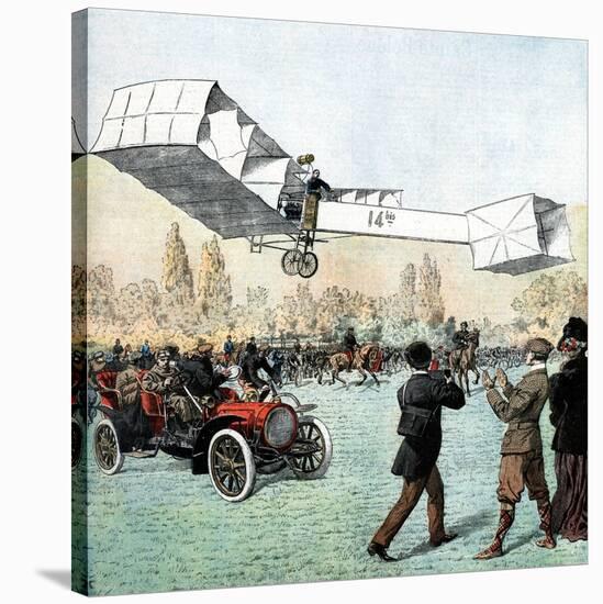 Santos-Dumont Making the First Powered Plane Flight in Europe, Paris, 1906-null-Stretched Canvas