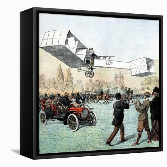Santos-Dumont Making the First Powered Plane Flight in Europe, Paris, 1906-null-Framed Stretched Canvas