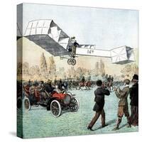 Santos-Dumont Making the First Powered Plane Flight in Europe, Paris, 1906-null-Stretched Canvas