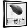 Santos-Dumont's Airship Departing from Trouville, France, 1905-null-Framed Giclee Print