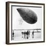 Santos-Dumont's Airship Departing from Trouville, France, 1905-null-Framed Giclee Print