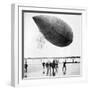 Santos-Dumont's Airship Departing from Trouville, France, 1905-null-Framed Giclee Print