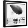 Santos-Dumont's Airship Departing from Trouville, France, 1905-null-Framed Giclee Print