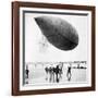 Santos-Dumont's Airship Departing from Trouville, France, 1905-null-Framed Giclee Print