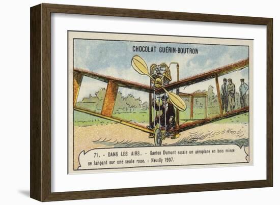 Santos-Dumont Testing an Aeroplane, Neuilly, 1907-null-Framed Giclee Print