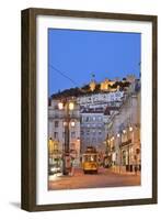 Sao Jorge Castle and Praca Da Figueira at the Historic Centre of Lisbon. Portugal-Mauricio Abreu-Framed Photographic Print