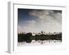 Sao Paulo Cityscape Reflected in the Lake at Ibirapuera Park-Alex Saberi-Framed Photographic Print