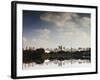 Sao Paulo Cityscape Reflected in the Lake at Ibirapuera Park-Alex Saberi-Framed Photographic Print