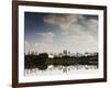 Sao Paulo Cityscape Reflected in the Lake at Ibirapuera Park-Alex Saberi-Framed Photographic Print