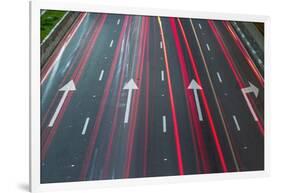 Sao Paulo Highway at Night, Brazil.-Jon Hicks-Framed Photographic Print