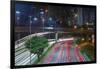 Sao Paulo Highway at Night, Brazil.-Jon Hicks-Framed Photographic Print