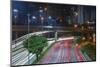 Sao Paulo Highway at Night, Brazil.-Jon Hicks-Mounted Photographic Print