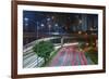 Sao Paulo Highway at Night, Brazil.-Jon Hicks-Framed Photographic Print