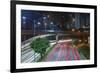 Sao Paulo Highway at Night, Brazil.-Jon Hicks-Framed Photographic Print