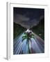 Sao Paulo Highway at Night.-Jon Hicks-Framed Photographic Print