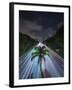 Sao Paulo Highway at Night.-Jon Hicks-Framed Photographic Print