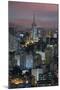 Sao Paulo Skyline at Night, Brazil.-Jon Hicks-Mounted Photographic Print