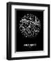 Sao Paulo Street Map Black-NaxArt-Framed Art Print