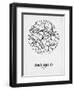 Sao Paulo Street Map White-NaxArt-Framed Art Print