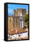 Sao Pedro Church in Medieval Town, Obidos, Portugal.-William Perry-Framed Stretched Canvas