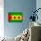 Sao Tome And Principe Flag Design with Wood Patterning - Flags of the World Series-Philippe Hugonnard-Art Print displayed on a wall