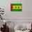 Sao Tome And Principe Flag Design with Wood Patterning - Flags of the World Series-Philippe Hugonnard-Art Print displayed on a wall