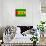 Sao Tome And Principe Flag Design with Wood Patterning - Flags of the World Series-Philippe Hugonnard-Art Print displayed on a wall