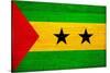 Sao Tome And Principe Flag Design with Wood Patterning - Flags of the World Series-Philippe Hugonnard-Stretched Canvas