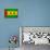 Sao Tome And Principe Flag Design with Wood Patterning - Flags of the World Series-Philippe Hugonnard-Art Print displayed on a wall