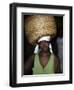 Sao Tomense Woman Carries Basket Full of Cocoa Beans, Cocoa Processing Plant in Agua Ize, Sao Tome-Camilla Watson-Framed Photographic Print