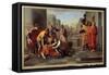 Saphira's Death, 17Th Century (Oil on Canvas)-Nicolas Poussin-Framed Stretched Canvas