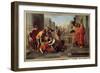 Saphira's Death, 17Th Century (Oil on Canvas)-Nicolas Poussin-Framed Giclee Print