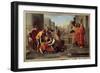 Saphira's Death, 17Th Century (Oil on Canvas)-Nicolas Poussin-Framed Giclee Print