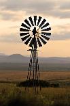 An Old Windmill on a Farm in a Rural or Rustic Setting at Sunset.-SAPhotog-Framed Stretched Canvas