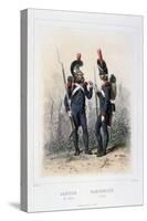 Sapper and Gunner, Napoleon's Imperial Guard-C Colin-Stretched Canvas