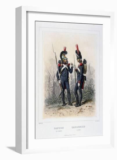 Sapper and Gunner, Napoleon's Imperial Guard-C Colin-Framed Giclee Print