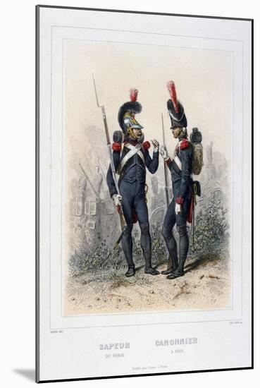 Sapper and Gunner, Napoleon's Imperial Guard-C Colin-Mounted Giclee Print